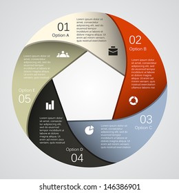 Template for your business presentation with text areas (info graphic)