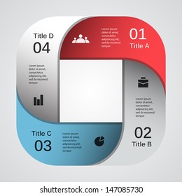 Template for your business presentation with text areas (info graphic)