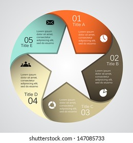 Template for your business presentation with text areas (info graphic)