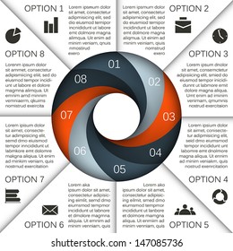 Template for your business presentation with text areas (info graphic)