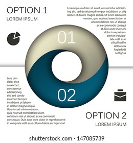 Template for your business presentation with text areas (info graphic)