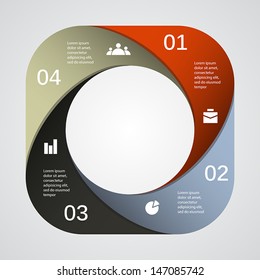 Template for your business presentation with text areas (info graphic)