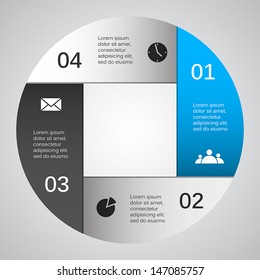 Template for your business presentation with text areas (info graphic)