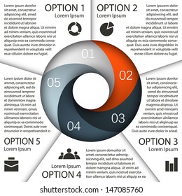 Template for your business presentation with text areas (info graphic)
