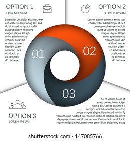 Template For Your Business Presentation With Text Areas (info Graphic)