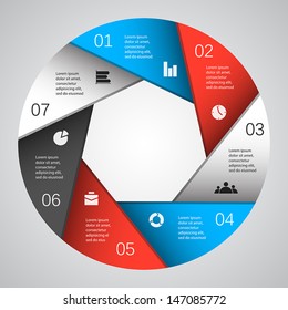 Template for your business presentation with text areas (info graphic)