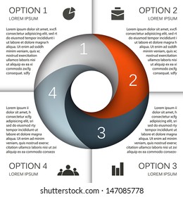 Template for your business presentation with text areas (info graphic)