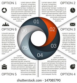Template for your business presentation with text areas (info graphic)