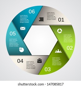 Template for your business presentation with text areas (info graphic)