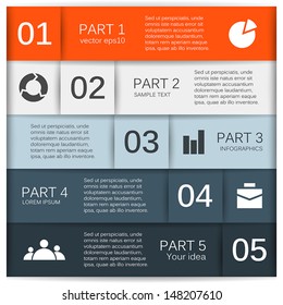 Template for your business presentation with text areas (info graphic)