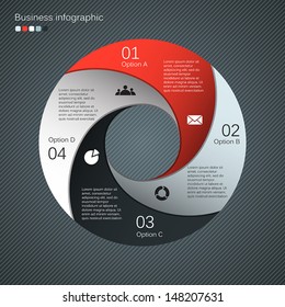 Template for your business presentation with text areas (info graphic)