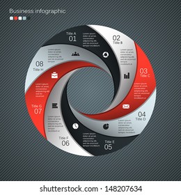 Template for your business presentation with text areas (info graphic)