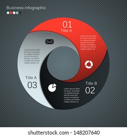 Template for your business presentation with text areas (info graphic)
