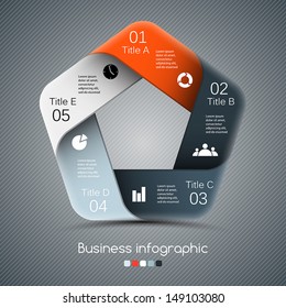 Template for your business presentation with text areas (info graphic)