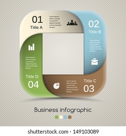 Template for your business presentation with text areas (info graphic)