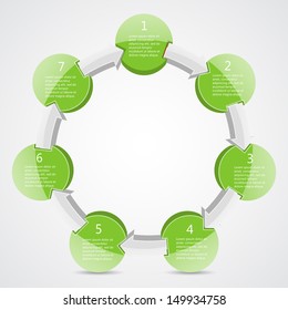 Template for your business presentation with text areas (info graphic)