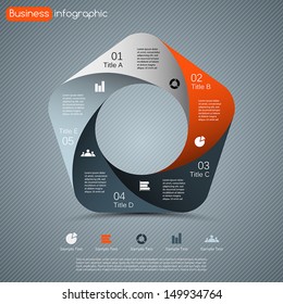 Template for your business presentation with text areas (info graphic)