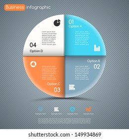 Template for your business presentation with text areas (info graphic)