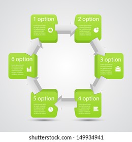 Template for your business presentation with text areas (info graphic)