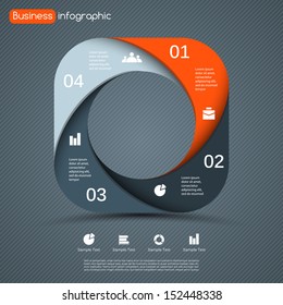 Template for your business presentation with text areas (info graphic)