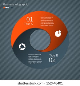 Template for your business presentation with text areas (info graphic)