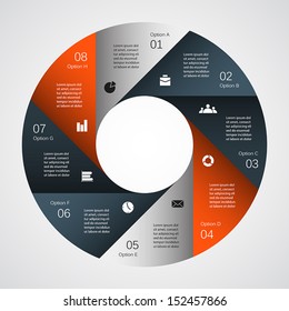 Template for your business presentation with text areas (info graphic)