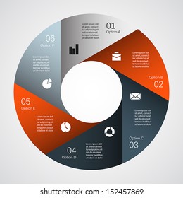 Template for your business presentation with text areas (info graphic)