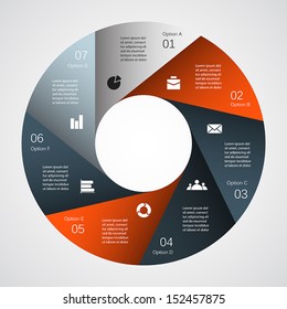 Template for your business presentation with text areas (info graphic)