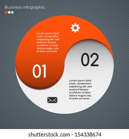 Template for your business presentation with text areas (info graphic)