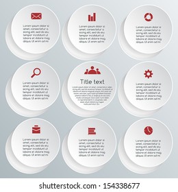 Template for your business presentation with text areas (info graphic)