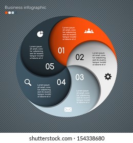 Vorlage für Ihre Geschäftspräsentation mit Textbereichen (Infografik)