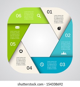 Template for your business presentation with text areas (info graphic)
