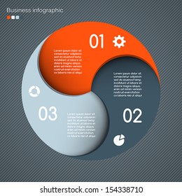 Template For Your Business Presentation With Text Areas (info Graphic)