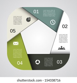 Template for your business presentation with text areas (info graphic)