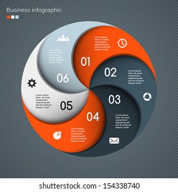 Template for your business presentation with text areas (info graphic)