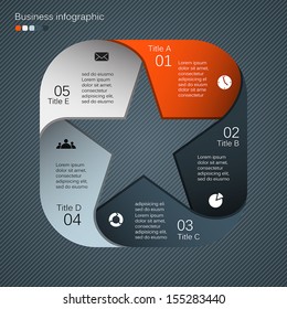 Template for your business presentation with text areas (info graphic)