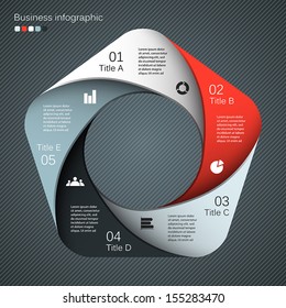 Template for your business presentation with text areas (info graphic)