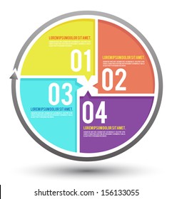 Template for your business presentation with text areas (info graphic) / object for printing / website and education diagram.