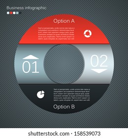 Template for your business presentation with text areas (info graphic)