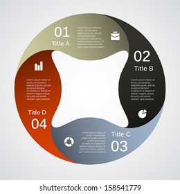 Template for your business presentation with text areas (info graphic)