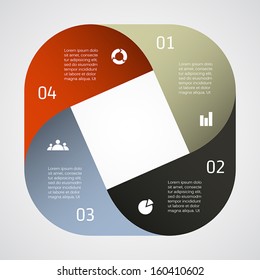 Template for your business presentation with text areas (info graphic)