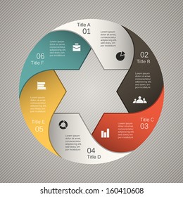Template for your business presentation with text areas (info graphic)
