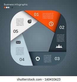 Template for your business presentation with text areas (info graphic)