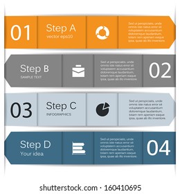 Template for your business presentation with text areas (info graphic)