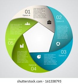 Template for your business presentation with text areas (info graphic)