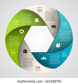 Template for your business presentation with text areas (info graphic)
