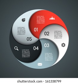 Template for your business presentation with text areas (info graphic)