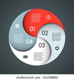 Modelo para sua apresentação de negócios com áreas de texto (gráfico de informações)
