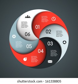 Template for your business presentation with text areas (info graphic)