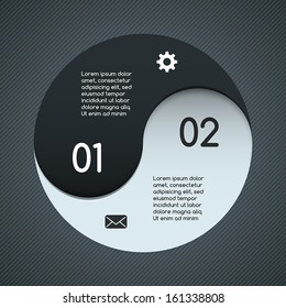 Template for your business presentation with text areas (info graphic)